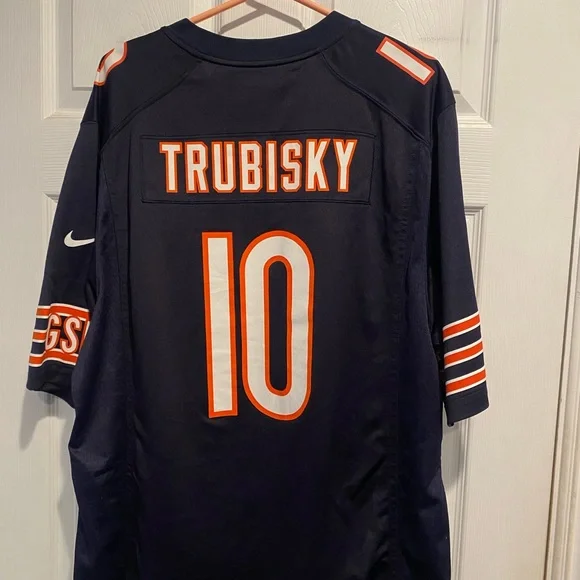 NFL Chicago Bears Mitchell Trubisky Nike Navy Player Game Jersey - Picture 2 of 5